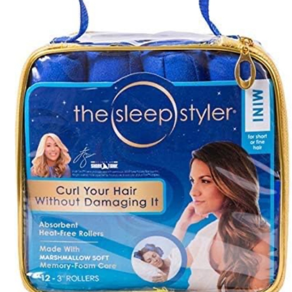 Sleep Styler Absorbent Heat Free 3” Foam Hair Rollers Small ($50 value) LIKE NEW